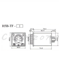 陽明電機 OFF DELAY系列-45*45mm 斷電延遲型計時器 H5B-TF-3S/6S/10S/30S/60S/3M